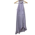 AQUA Lilac Crepe Scoop Neck Ruffle Midi Dress Size 8 Photo 2