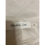 Mustard Seed Cream Faux Wrap V-neck Short Sleeve Peplum Tunic Cover Up Top Sz L Photo 2