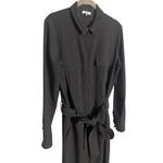 Ganni Clark Black Long Sleeve Tie Waist Jumpsuit Size 36 Photo 3