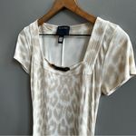 Class Roberto Cavalli Beige Cream Animal Print Dress Size 8 Leopard Short Sleeve Tan Photo 11