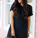 Madewell Black Embroidered Tassel Tee Dress Photo 0