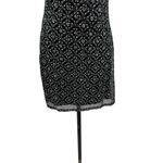 Betsey Johnson Luxe Vintage Slip Dress Mini Glitter Black Gold Size Small Photo 3