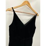 Banana Republic  Black Velvet V-Neck Sleeveless Cropped Jumpsuit‎ Women's Size 4 Photo 4