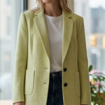 Karl Lagerfeld NWT  Paris Tweed Single Breasted Jacket Color: CHARTREUSE / GREEN Photo 0
