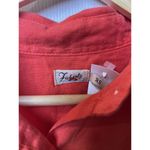Faherty  Laguna Linen Relaxed Shirt Poppy Red Coastal Beach Womens XS Oversized Photo 5