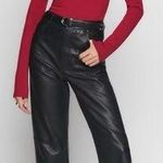 Reformation Leland Knit Top Longsleeve V-Neck Dark Romantic in Sangre Red Size M Photo 1