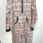 Kinsey fleece, PJs size medium, pink, and gray with hood and ears Photo 0