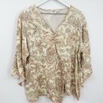 Vintage Y2K Paisley Shirt Size 22 Whimsical Fairycore Plus Size Pink Photo 0