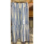 Cupshe NWT Women's Maxi Skirt Size L Blue and White Photo 5