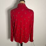 Karen Scott Size L Red Ski Penguin Winter Mock Neck Cotton Blend Shirt Grandma Photo 9