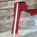 Peter Nygard NYGARD Luxe Slims Red Tartan Plaid Ankle Jeggings Womens MEDIUM (10-12) #129 Photo 2