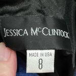 Jessica McClintock Vintage  Formal Dress Sz 8 Blue Full Length Sleeveless Photo 2