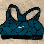 Nike  Pro Women's Teal and Black Sports Bra Photo 0