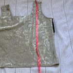 Escapades 90s Silver Rose Print Evening Tank Top Size M Photo 7