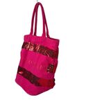 Victoria's Secret | | Large Deep Hot Pink Sequin Tote Travel Bag Photo 2
