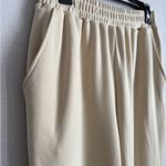 We Wore What Cream Biege Terry Boyfriend Sleek Jogger Sweatpants Womens M Photo 1