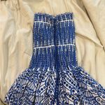 Blue Strapless Dress Size M Photo 2