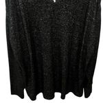 Market & Spruce Women's V-Neck Pullover Sweater 2X Black Marled Casual Photo 3