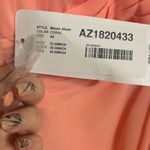 Azazie  Maren Allure Bridesmaid Dress Coral Size 6 Small Formal Maxi Evening New Photo 5