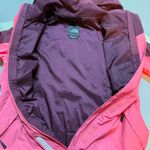 The North Face Hyvent Womens Large Pink White Hooded Full Zip Winter Warm Pocket Photo 6