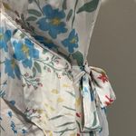 Tularosa  Asymmetrical Floral Dress in Cream and Blue Photo 3