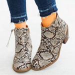 MIA  Snakeskin Pointed Toe Short Heel Ankle Bootie Boots Size 8.  B67 Photo 0