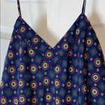 VINTAGE NORDSTROM NAVY GEOMETRIC SLEEP SET ROBE & SLIP Blue Size M Photo 5