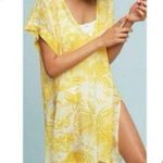 Anthropologie Lilka Yellow Printed Swimsuit Coverup Womens XS Beachy Summer Photo 1
