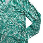 Coolibar UPF 50+ Catalina Beach Teal Green Paisley Hooded Cover Photo 3