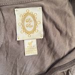 Anthropologie Ric Rac Anthropology Dress Womens Small Sleeveless Fit Flare Ruffle Cocktail tan Photo 7