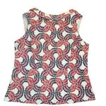 Boden‎ Women's Rollneck Martha Sleeveless Top Floral White Pink Navy Blue 14 Photo 5