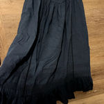 American Eagle Midi Skirt Size XS high wasted Denin Blue CottageCore Lined Boho Photo 0