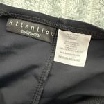 Attention Y2K Swimsuit Womens M Black One Piece Halter Padded Cups Bead Accents‎ Size M Photo 3