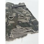 Kancan Camo Distressed Women's XL Shorts Belt Ruffle Top High Rise Tie Green Photo 1