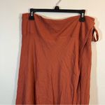 For Days Women's Midi Layered Wrap Skirt Burnt Rustic Orange Viscose Small Photo 2