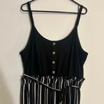 No Boundaries  Juniors Black and White Paperbag Waist Jumpsuit - XXL Photo 2