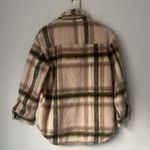 American Eagle  Womens Faux Fur Plaid Oversized Shirt Jacket XS ♦️ Photo 5