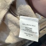 J.Crew  Tan 100% Merino Wool Crewneck Shoulder Zip Long Sleeve Sweater Size XS Photo 4