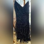 Vintage 1980’s New Leaf black & white polka dot lined 3 tier ruffled dress Size XS Photo 9