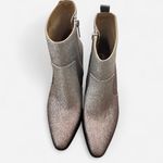 Michael Kors Harlow Silver Glitter Western Boots – Disco Cowgirl Glam (Size 6.5) Photo 3