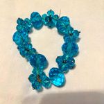 Brand new teal blue beaded stretch bracelet. Photo 0