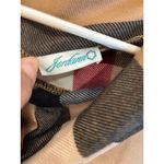 Jordann Plaid Poncho‎ Cape Cowl Neck Oversized Ruana Wrap Shawl Casual Tan Size undefined Photo 3