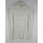 Kinross Sweater Small Ivory White Sheer Melange Knit Cashmere Fitted Turtleneck Photo 1