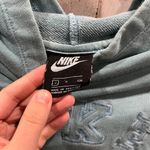 Nike  Sportswear Washed Pullover Hoodie Womens Cj4110 Blue Size Small FLAW Photo 2