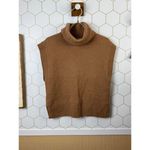 Madewell (Re)sourced Cashmere Turtleneck Honey Chestnut Sweater Vest - Size - XS Photo 5