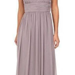 Donna Morgan ✨ 'Rachel' Ruched One-Shoulder Chiffon Lavender Sz 6 Gown✨ Photo 0