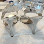 a.n.a . Silver High Heels Shoes Women’s Size 7.5 Strappy Prom Wedding HoCo Photo 6