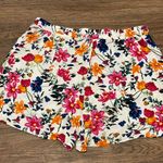 Robert Louis Floral High Waist Loose Fit Drawstring Shorts Pink Orange White XL Photo 7