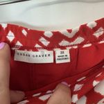 Susan Graver Liquid Knit Red White Print Straight Pull-On Skort Skirt sz 3X Photo 4