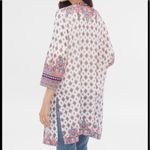 Chico's Chico’s Mixed Print Long Cardigan Size M/1 Boho Bohemian Printed Festival Fall Photo 4